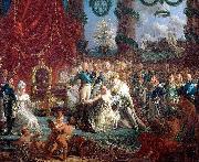 Louis-Philippe Crepin Louis XVIII relevant la France de ses ruines USA oil painting artist